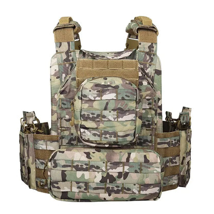 Quick Release Tactical Vest, MOLLE Plate Carrier for Outdoor Shooting