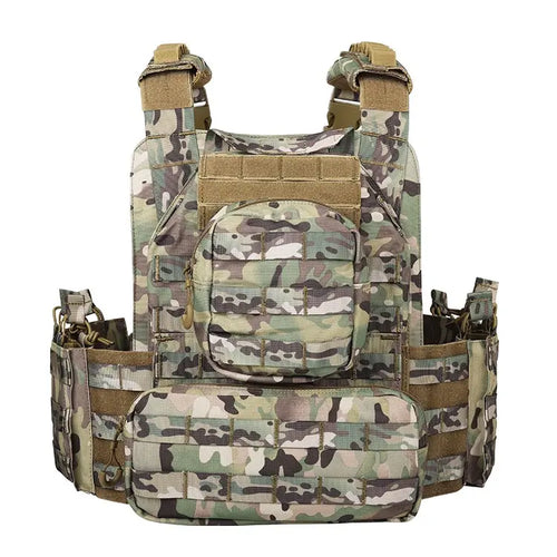 Quick Release Tactical Vest, MOLLE Plate Carrier for Outdoor Shooting