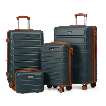 4-Piece Lightweight Luggage Set, TSA Lock ABS Carry On Suitcase