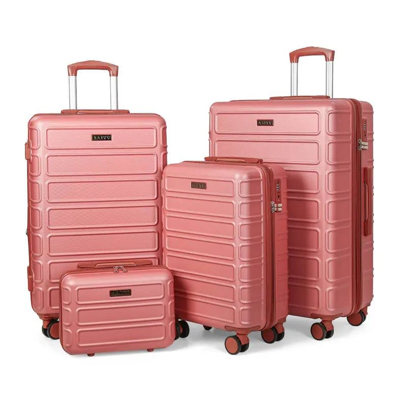 4-Piece Lightweight Luggage Set, TSA Lock ABS Carry On Suitcase