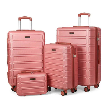 4-Piece Lightweight Luggage Set, TSA Lock ABS Carry On Suitcase