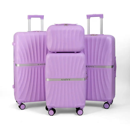 4-Piece Lightweight Luggage Set, TSA Lock ABS Carry On Suitcase