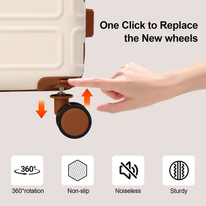 4-Piece Lightweight Luggage Set, TSA Lock ABS Carry On Suitcase