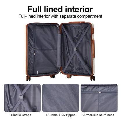 4-Piece Lightweight Luggage Set, TSA Lock ABS Carry On Suitcase