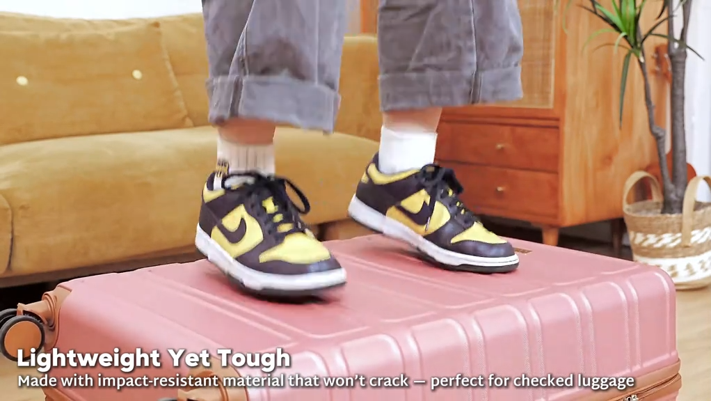 4-Piece Lightweight Luggage Set, TSA Lock ABS Carry On Suitcase